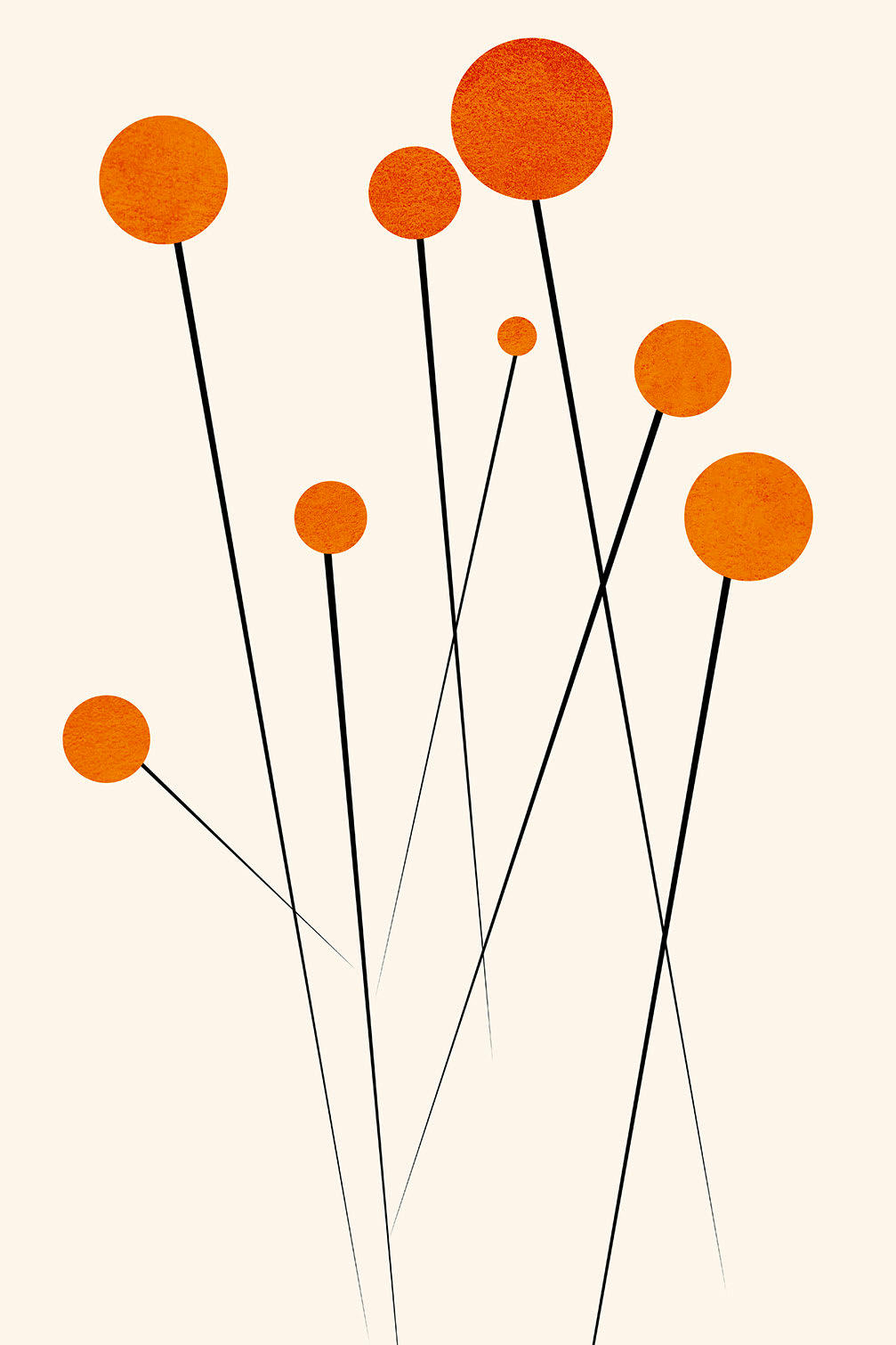 - Tableau fleurs Waterflower dancing imprimé sur toile 30x45cm