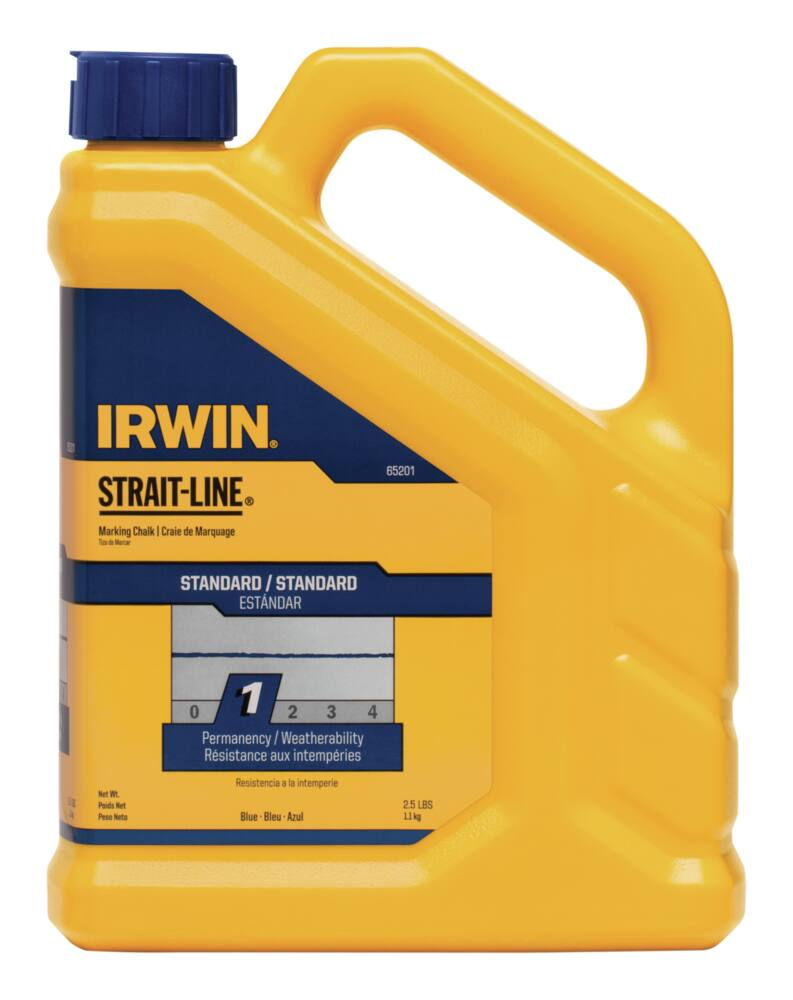 IRWIN 65201 Strait-Line Standard Marking Chalk Refill, Blue, 2.5-lb