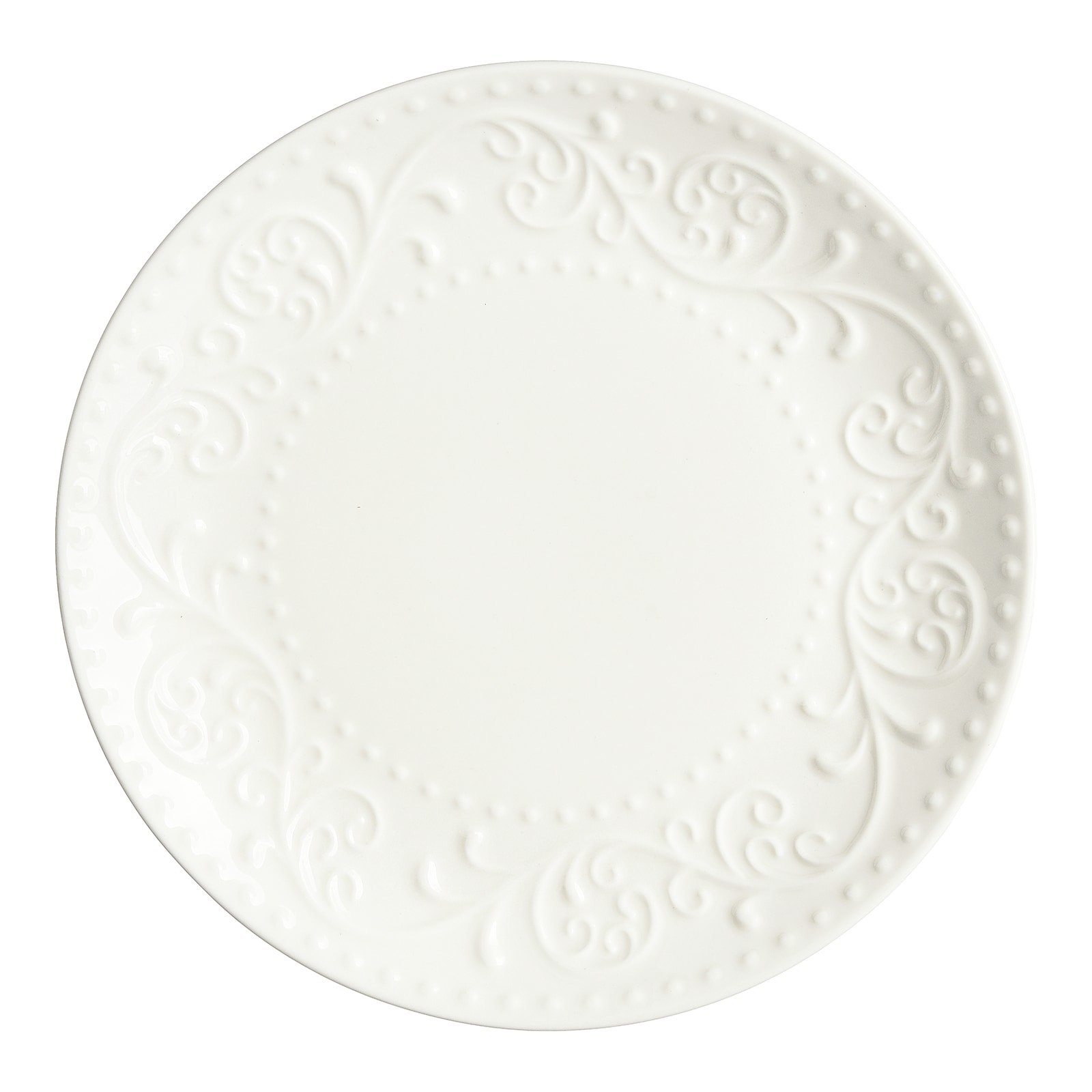 Dessertteller Relief Floral Creme, ⌀ 21 cm, H 20 mm