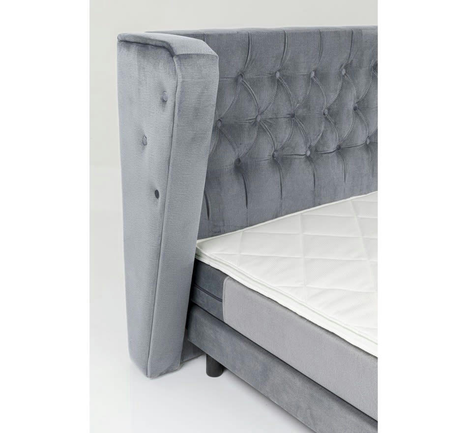 BENITO MOON - Lit Boxspring Benito Moon gris Kare Design Taille - 160x200cm