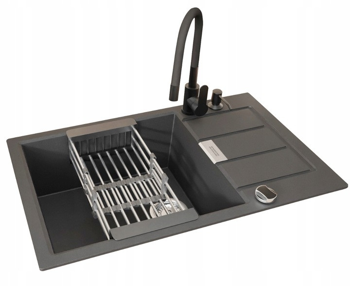 Franke Sirius Sid 2.0 S2D 611-78 XL Slim kwarc onyx bateria