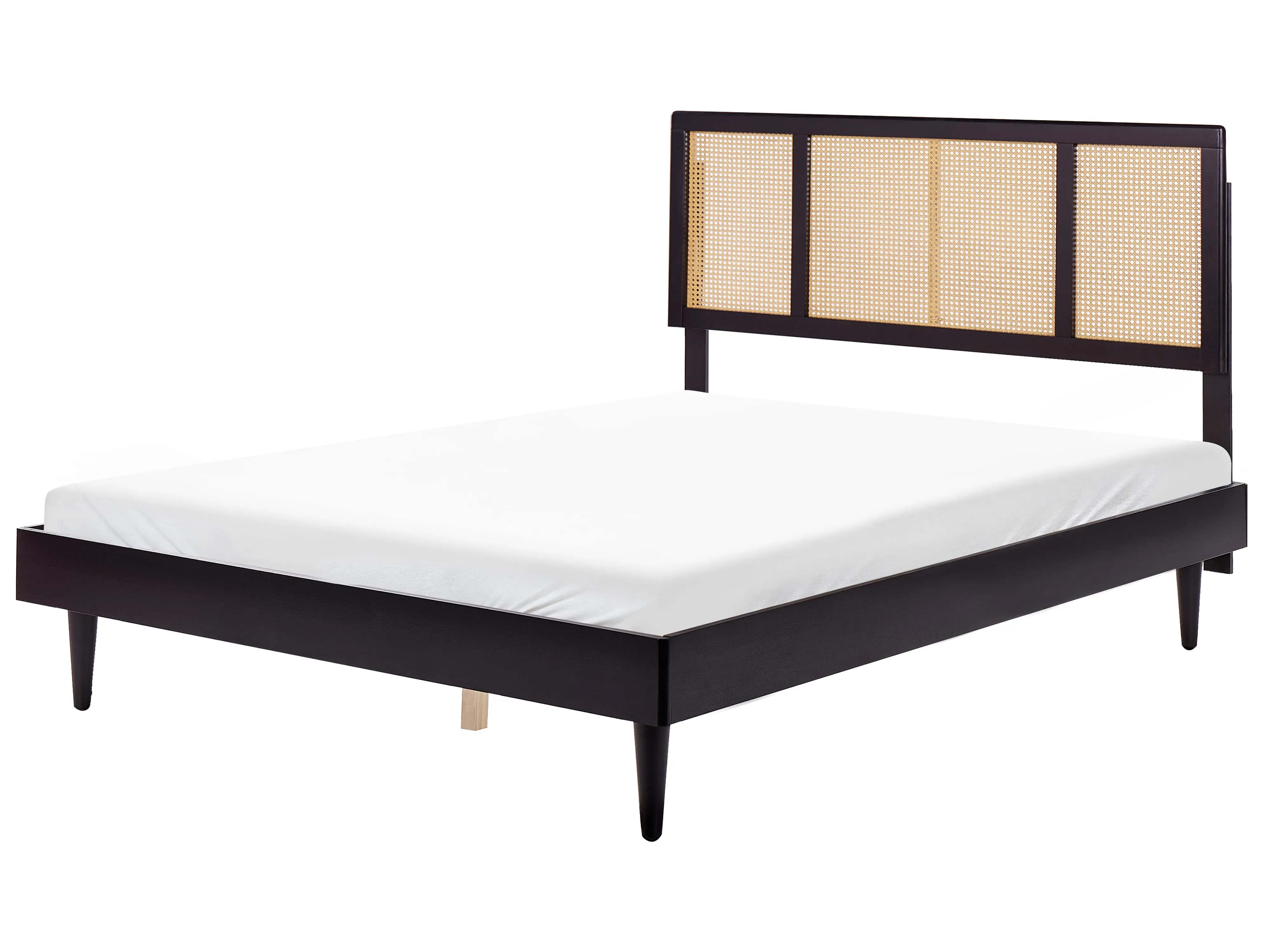 Bed Rattan AURAY 160 x 200 cm (EU King Size) Black