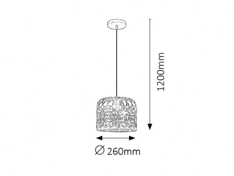Lampa wisząca biała Alessandra 1xE27x60W wym: 120x26x26 cm Rabalux
