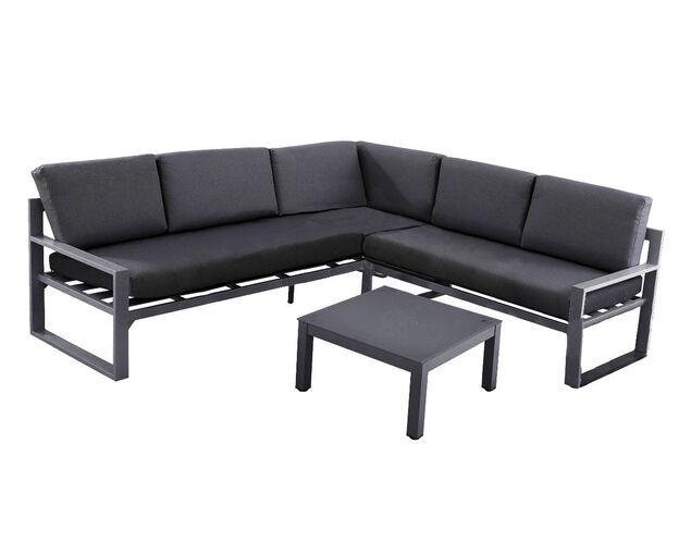 Patmos 3 Piece Lounge Setting - Gunmetal Grey