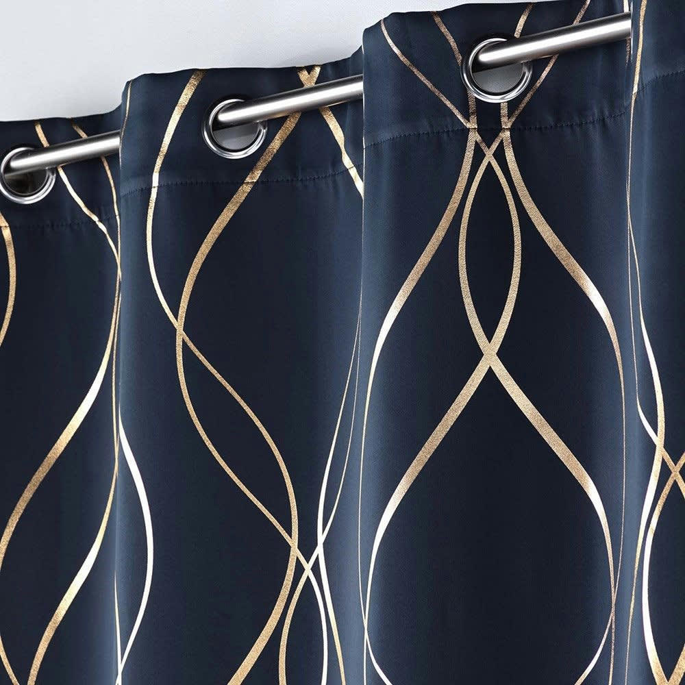 - Rideau occultant  polyester Bleu 135 X 240