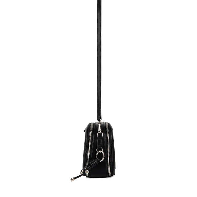 The Emmy - Black Vegan Leather Crossbody Bag