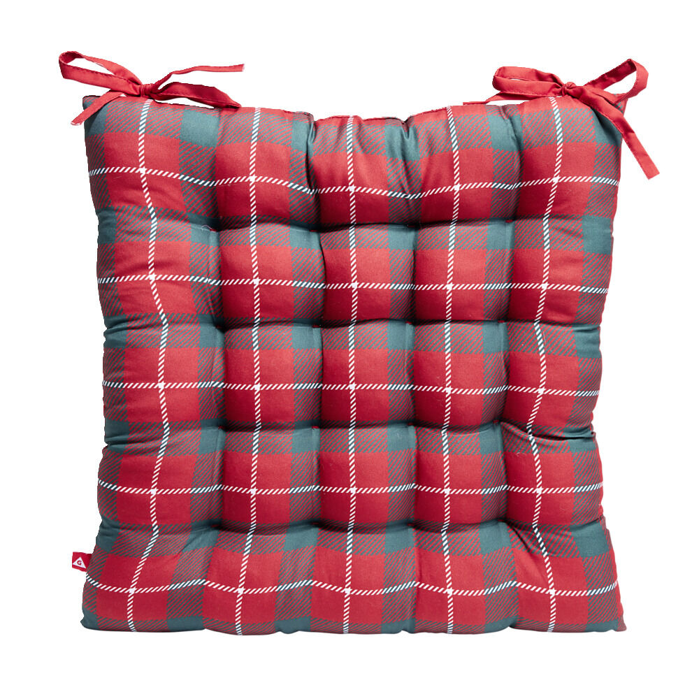 Galette de chaise No&euml;l carrée 40x40cm - 4 modèles