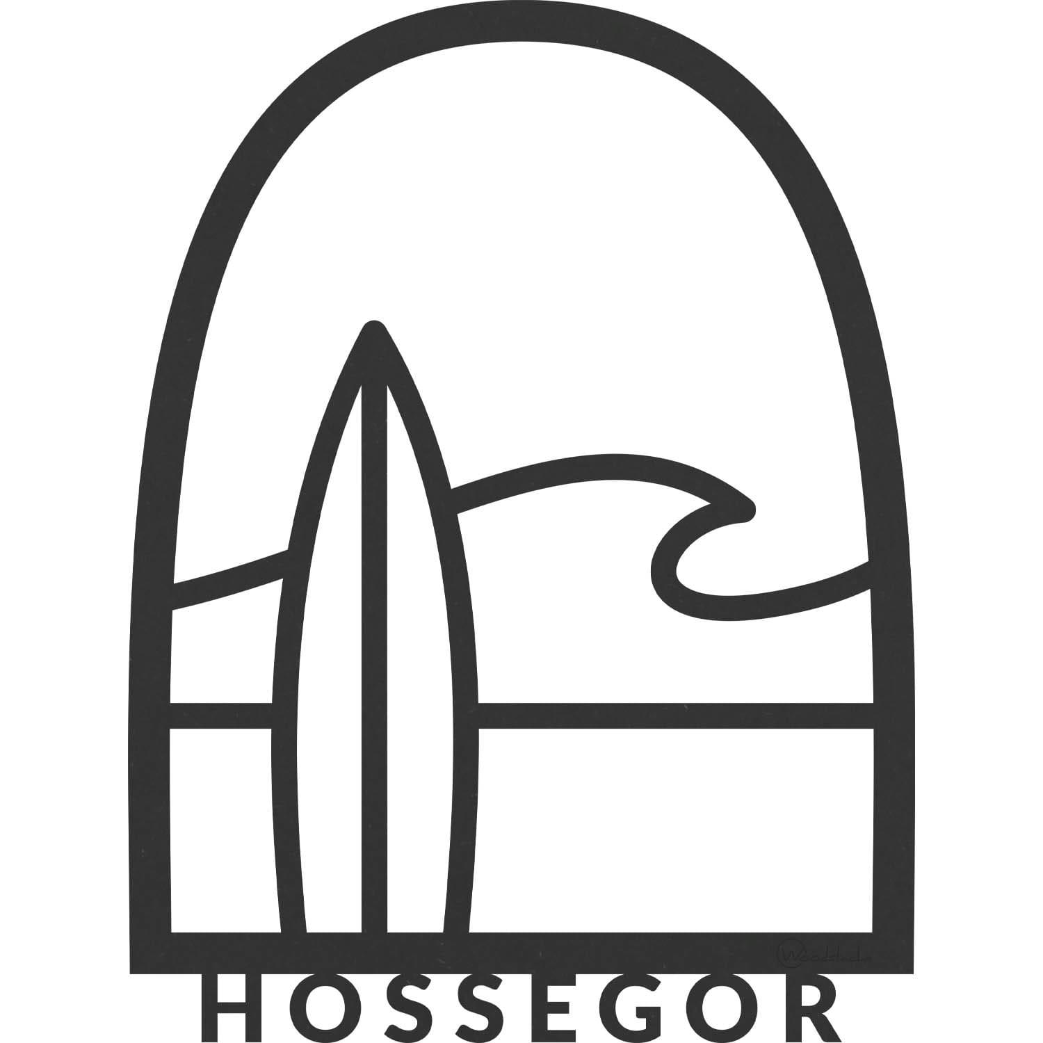 - Tableau en bois noir Hossegor 28x37,5cm