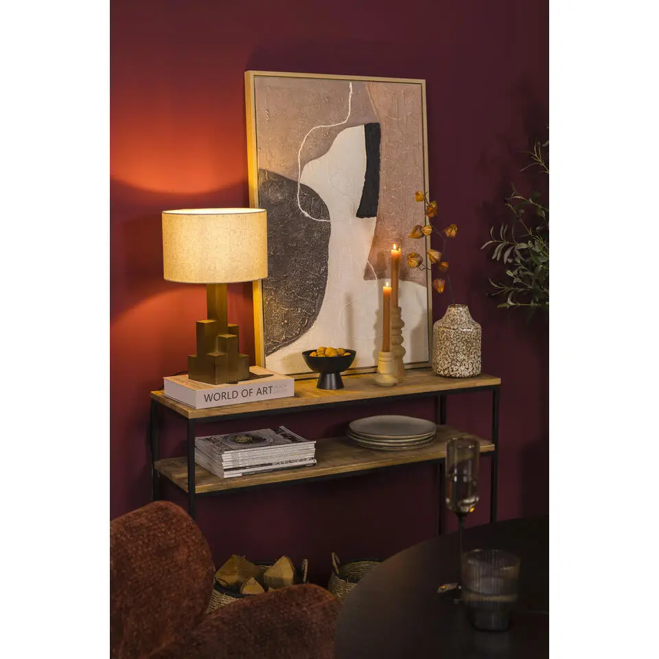 Schilderij Neva zandkleur MDF - 90x60 cm