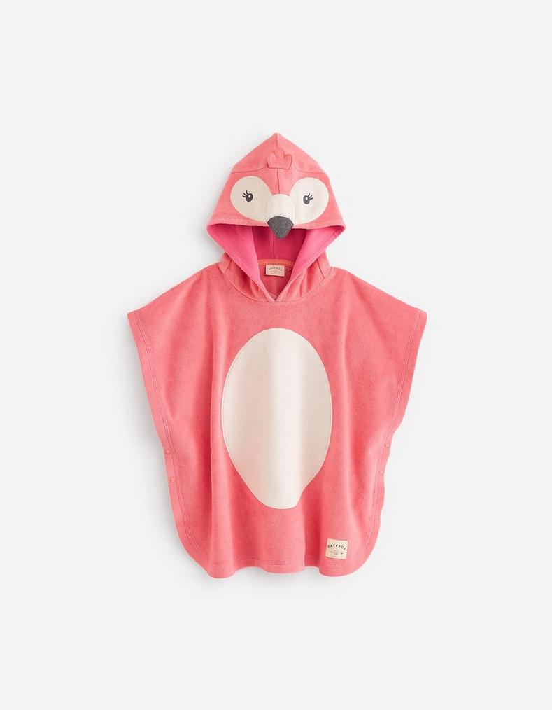 Flamingo Towelling Poncho