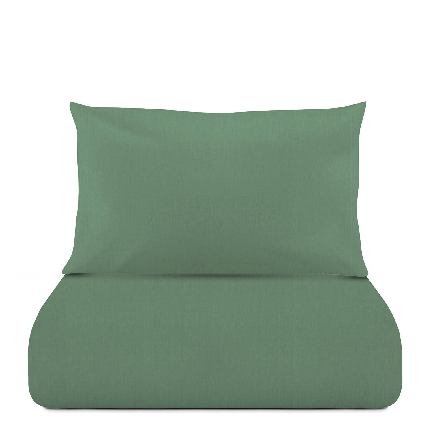 Parure copripiumino singolo verde Jersey melange