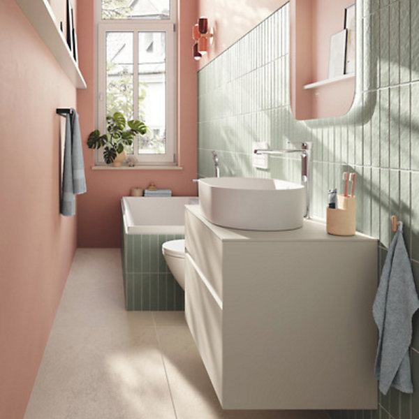 Baignoire droite 190 x 90 VILLEROY &BOCH Collaro acrylique blanc mat avec vidage et trop plein blanc mat
