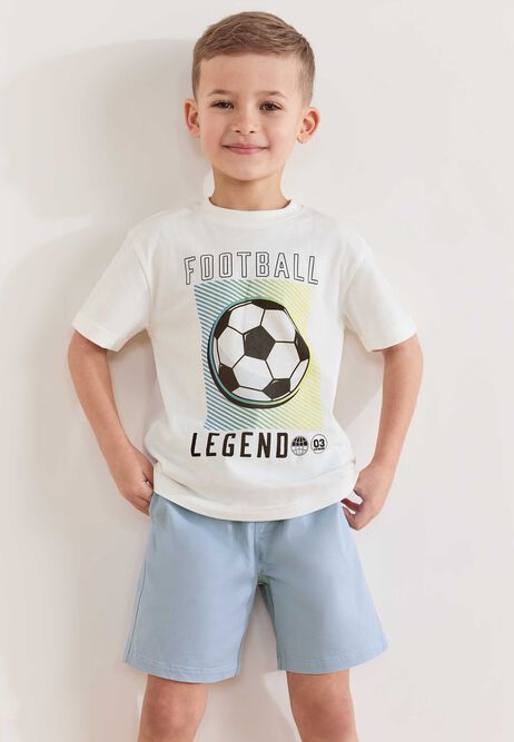 Younger Boys Ecru Football Legend T-Shirt