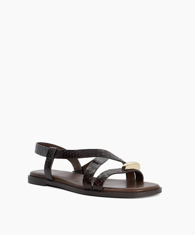 Lite Brown - Flat Leather Sandals