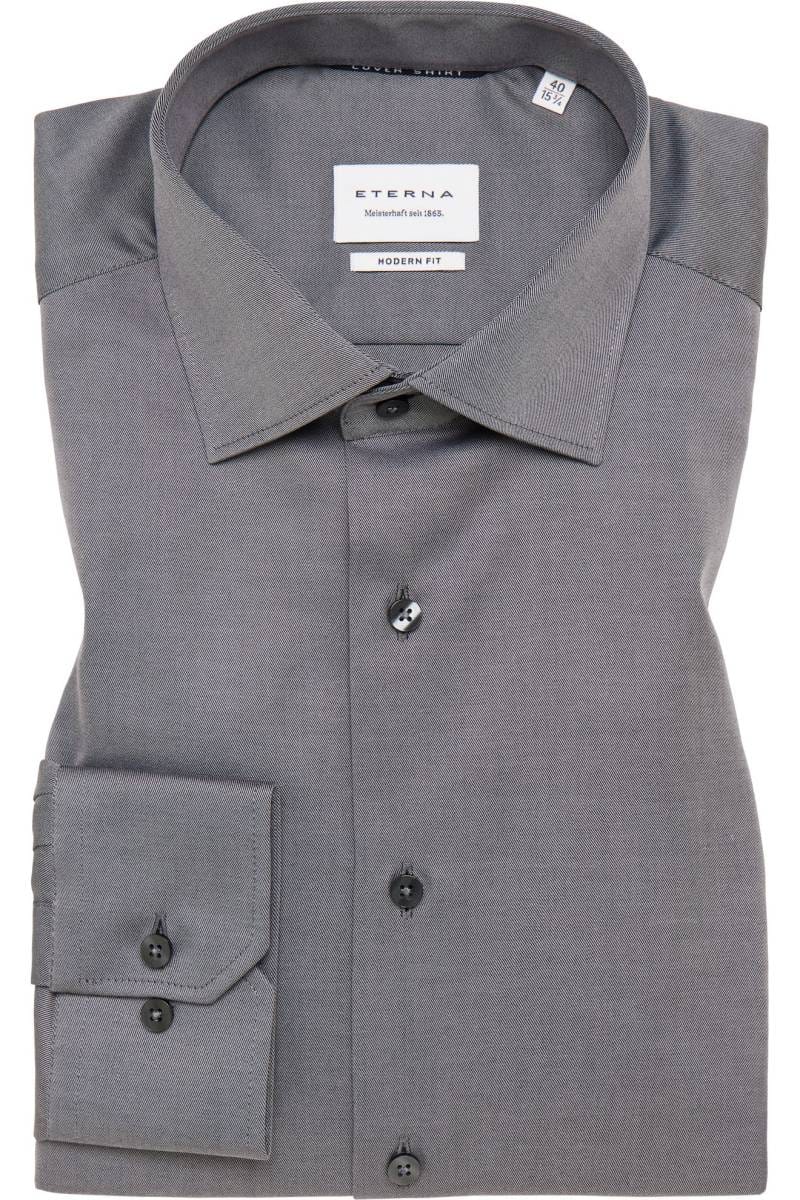 ETERNA Cover Shirt Modern Fit Hemd steingrau, Einfarbig
