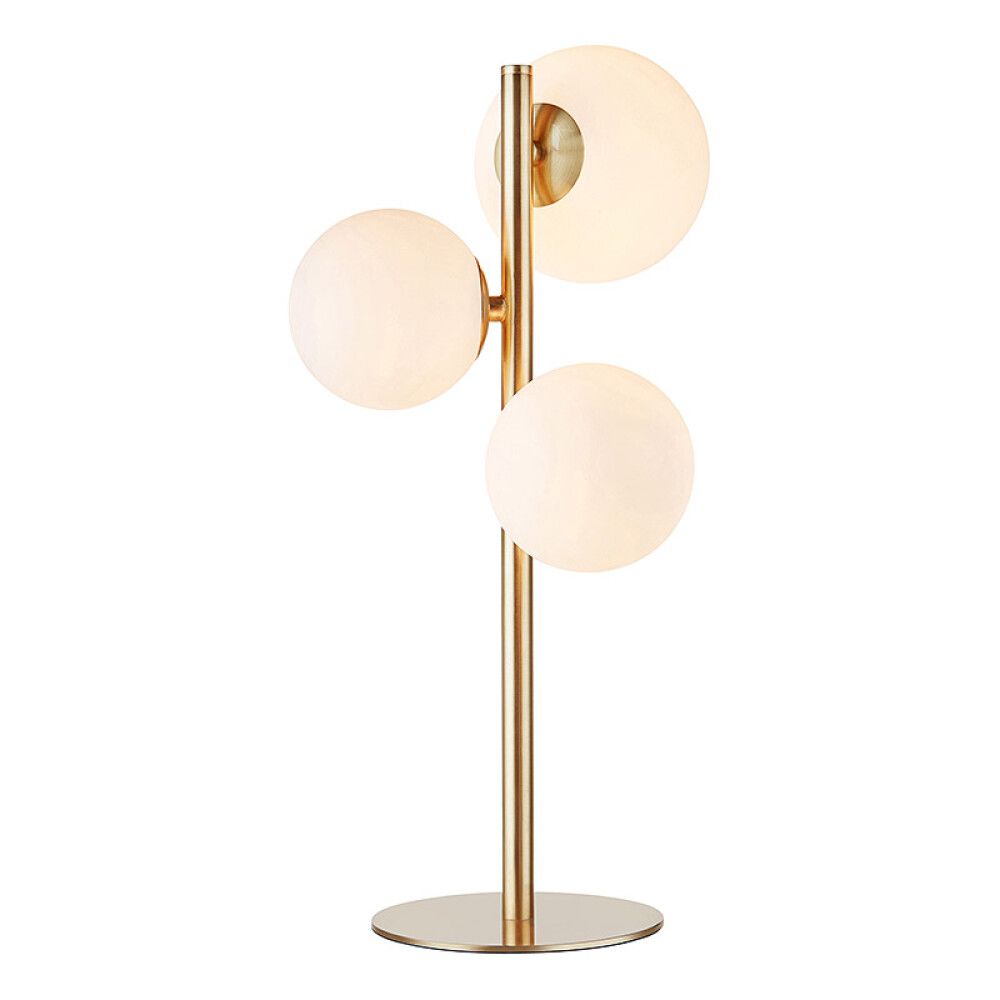 BORDLAMPE MARKSLÖJD BRONX MESSING/HVIT