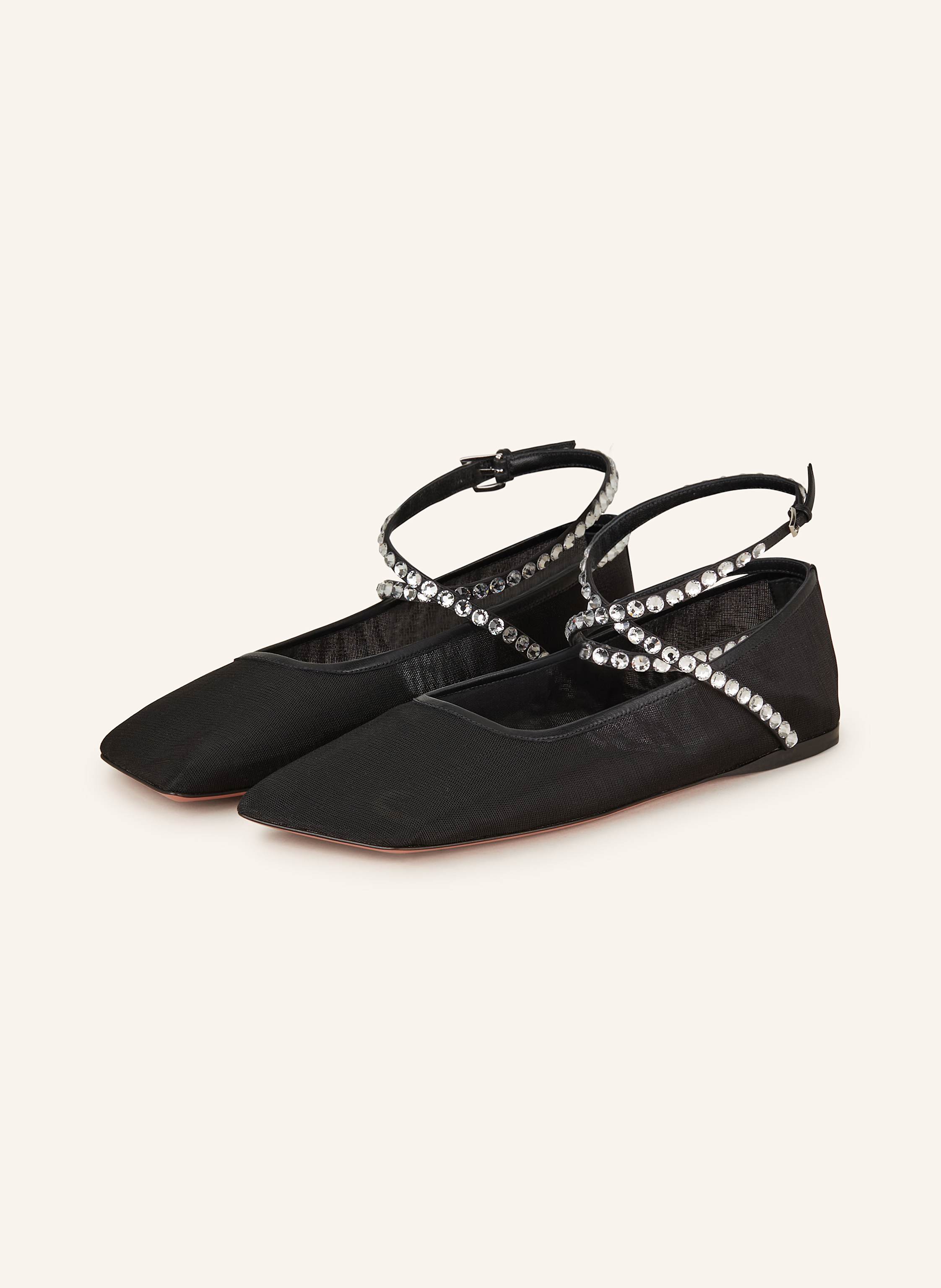 AMINA MUADDI Ballerinas ANE mit Schmucksteinen
