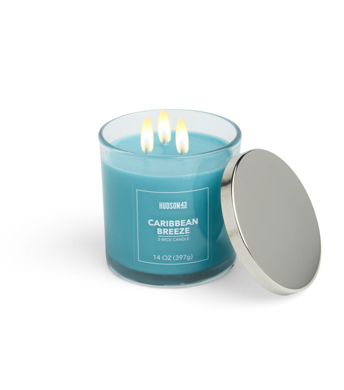 14oz Caribbean Breeze Scented Jar Candle by Hudson 43