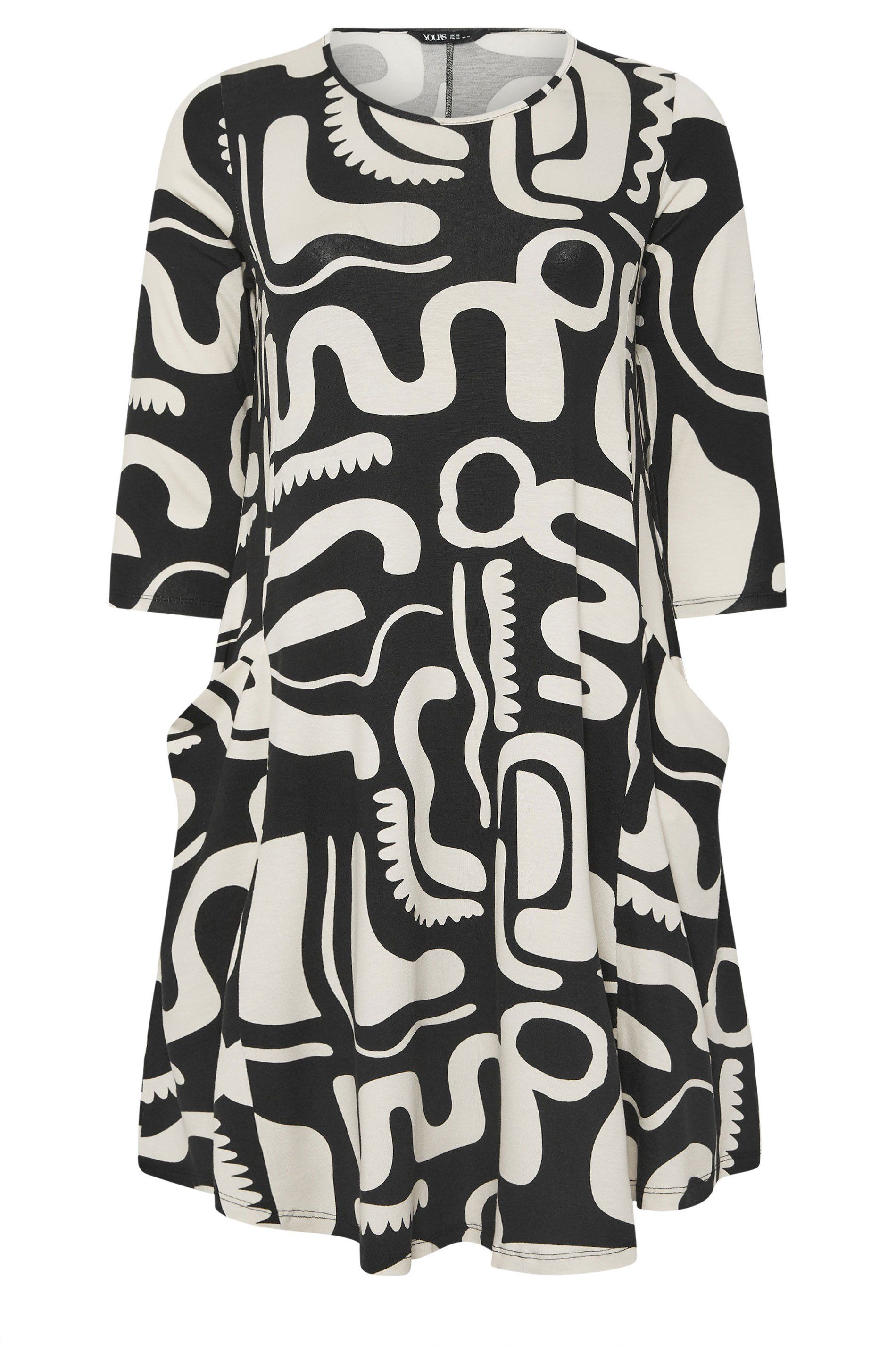Yours Abstract Geometric Tunic Dress