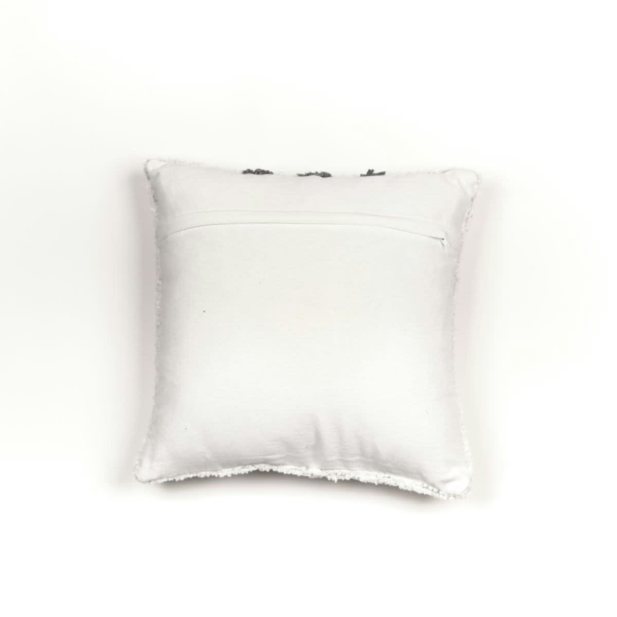 FUNNY CHAT - Coussin déhoussablefté en coton blanc 40x40