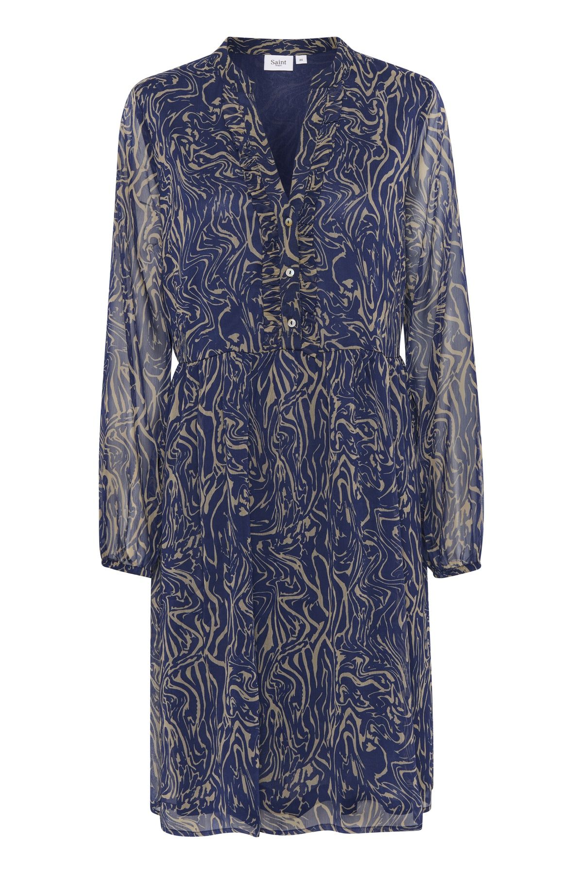 Saint Tropez Valerie V-notch Neck Chiffon Dress