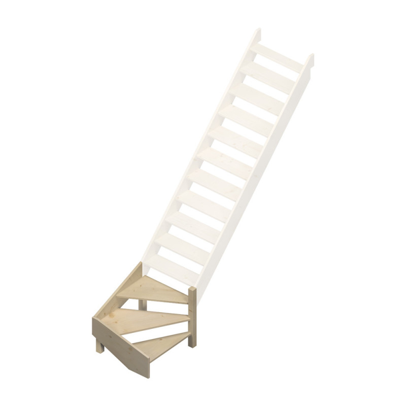 1/4 tournant bas droit pour escalier Jura SOGEM