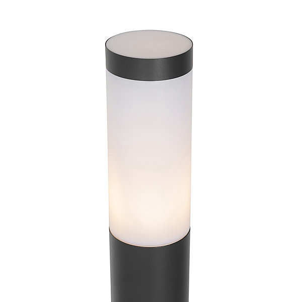 Lampadaire extérieur moderne gris foncé avec opale 110 cm IP44 - Rox