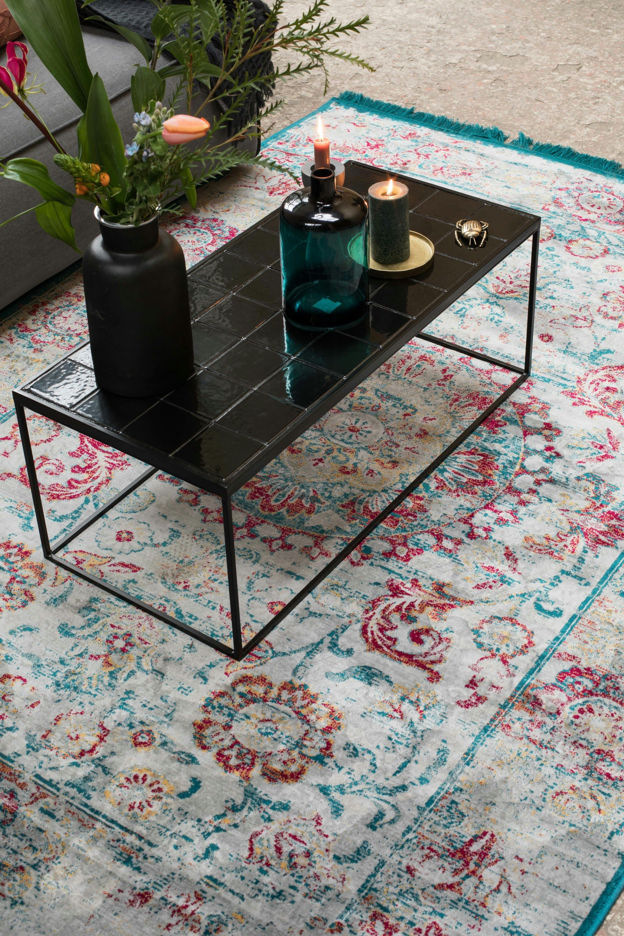 GLAZED - Table basse en céramique noir