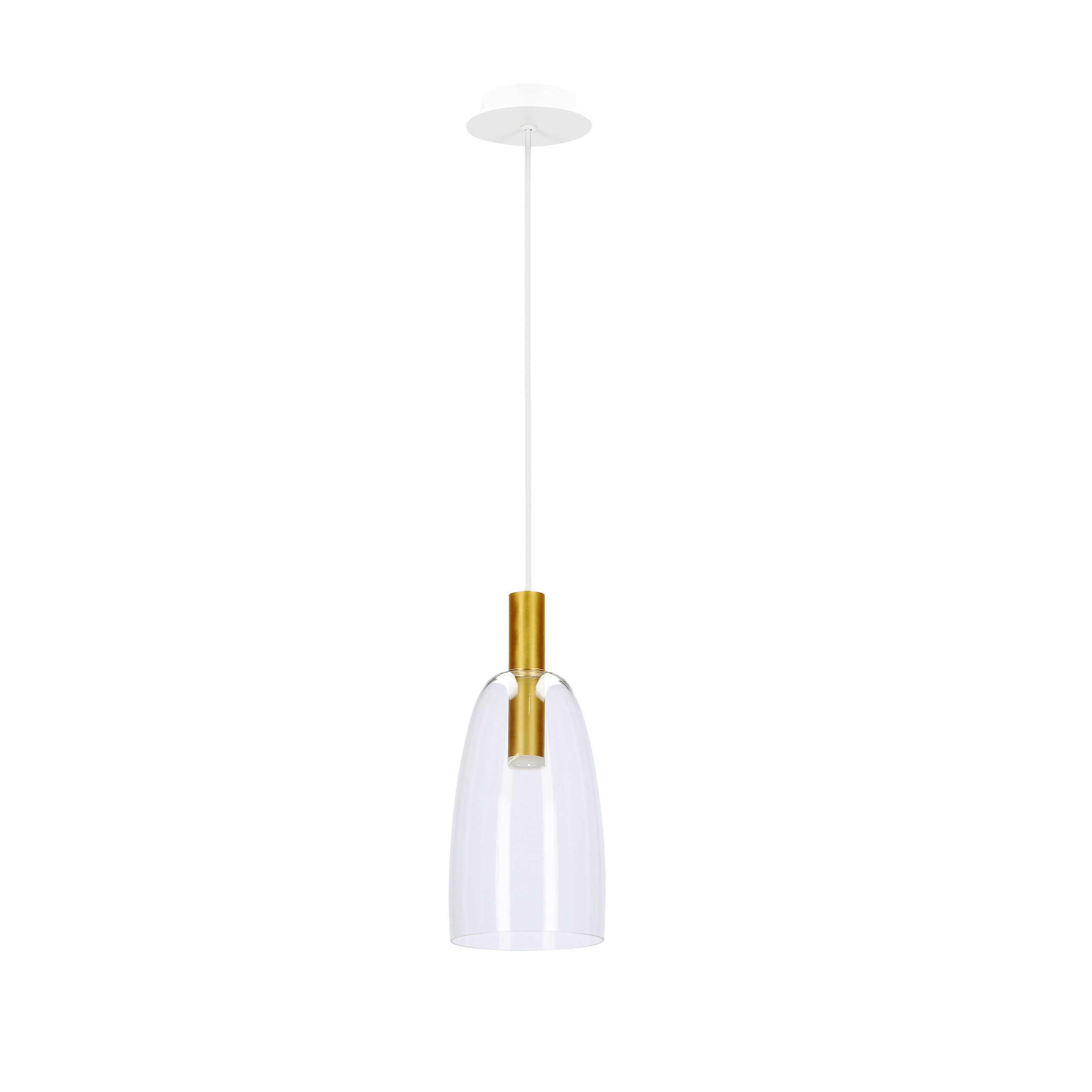 Lampa wisząca MODENA złoto-przezroczysta LED 1x5W 3000K 260lm Candellux