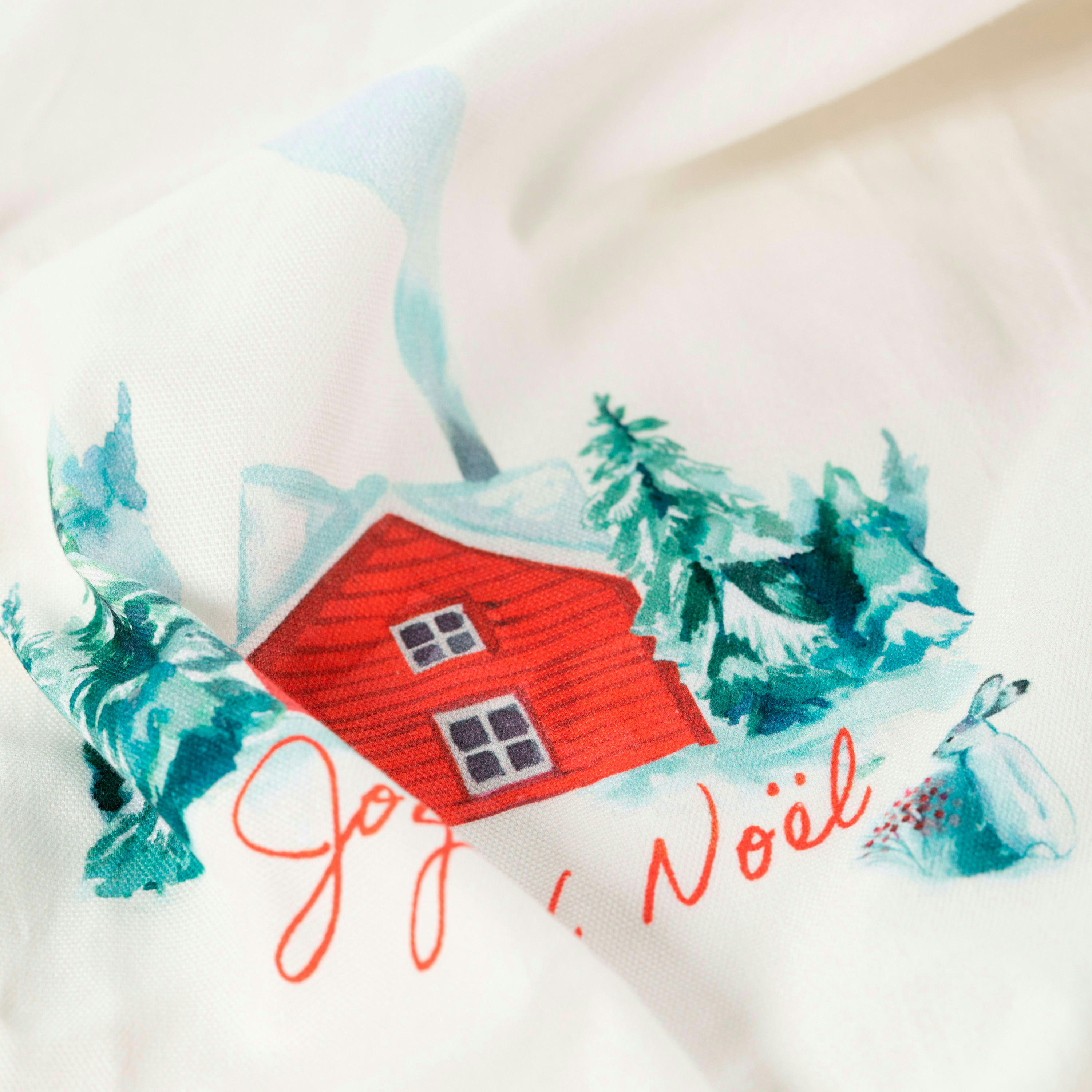 NORDY - Tablier de cuisine coton imprimé beige 71 x 92 cm