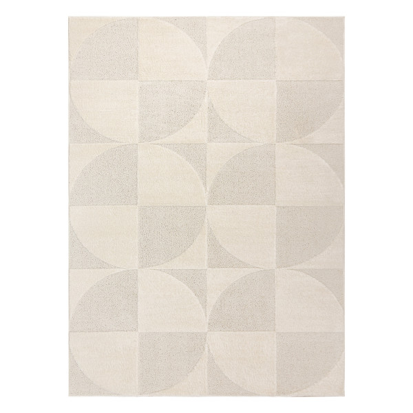 Dywan DUNE 2900 krem - Geometryczny, koła, strukturalny 80x150 cm