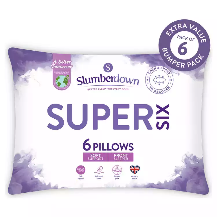 Slumberdown Super Six Soft Pillows - 6 Pack