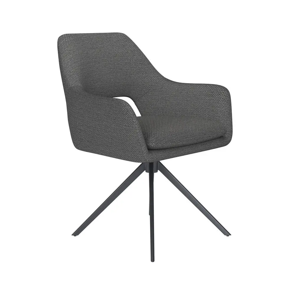 Housecraft Mos Eetkamerstoel Draaibaar Metaal Grijs