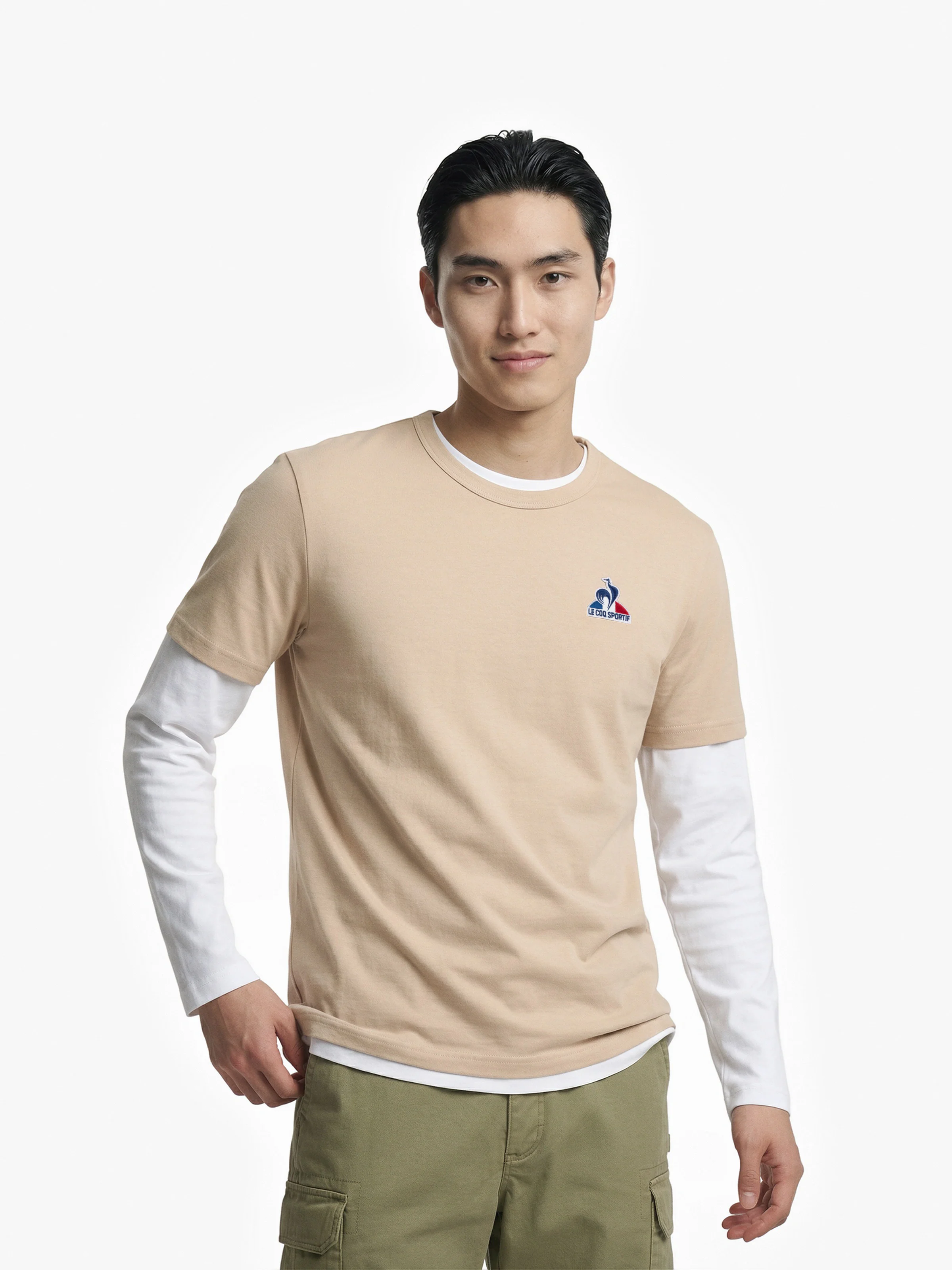 2520477-ESS Tee SS N°1 M safari | T-shirt Homme