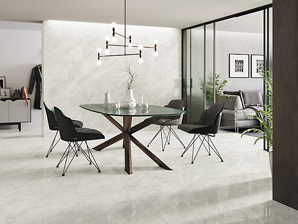 Carrelage Aspect marbre Lumos gris80x80 cm