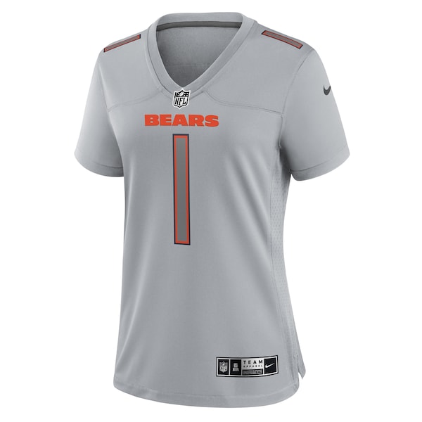 Justin Fields Chicago Bears Nike Women's Atmosphere Fashion Game Jersey - Gray