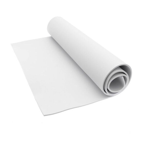 White Cosplay EVA Foam 4mm x 100cm x 53cm
