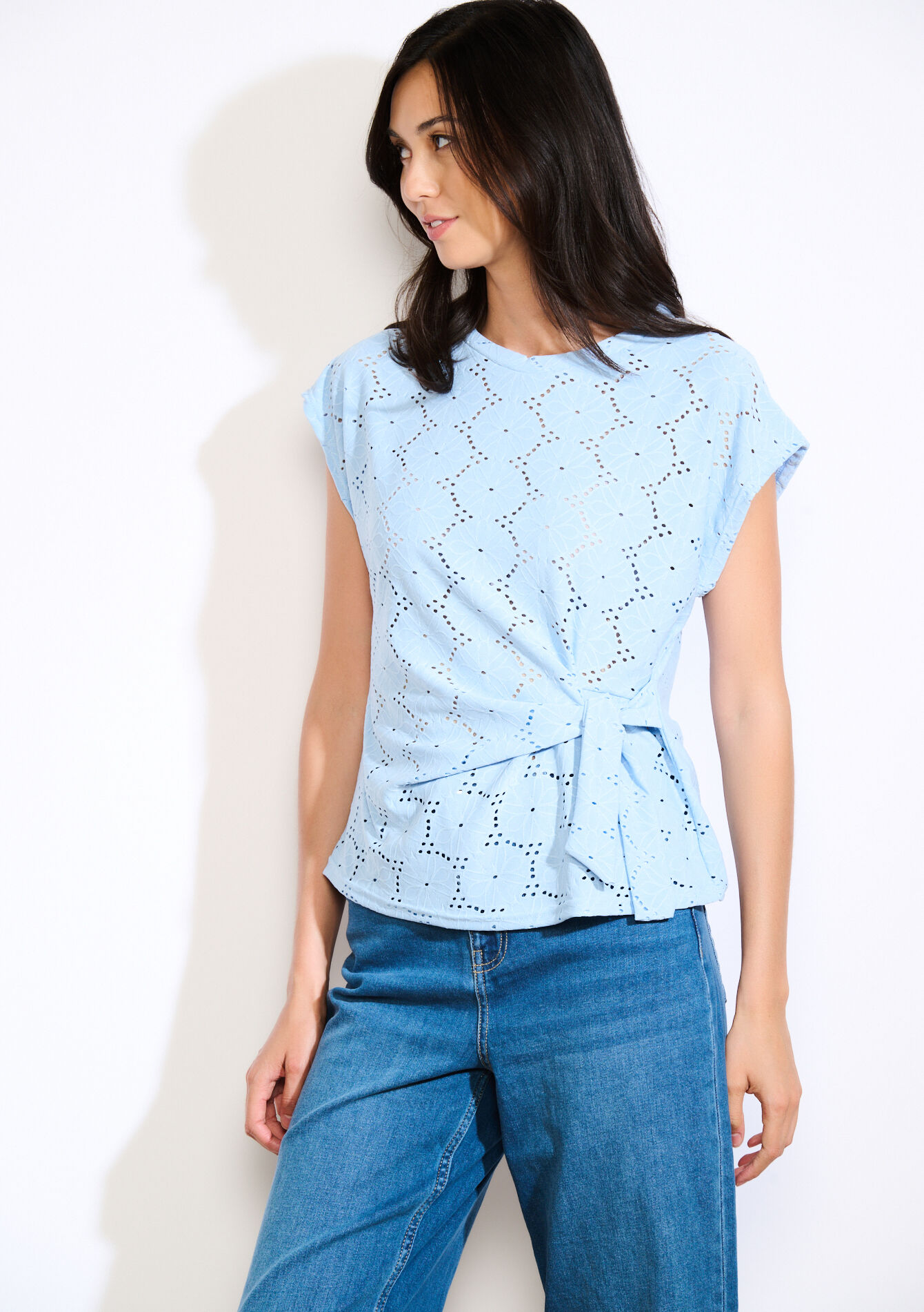 Geborduurde knooptop