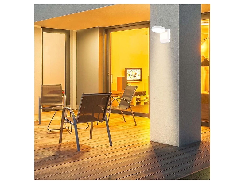 Kinkiet zewnętrzny VT-11020 LED 16 cm 4000K aluminiowy biały