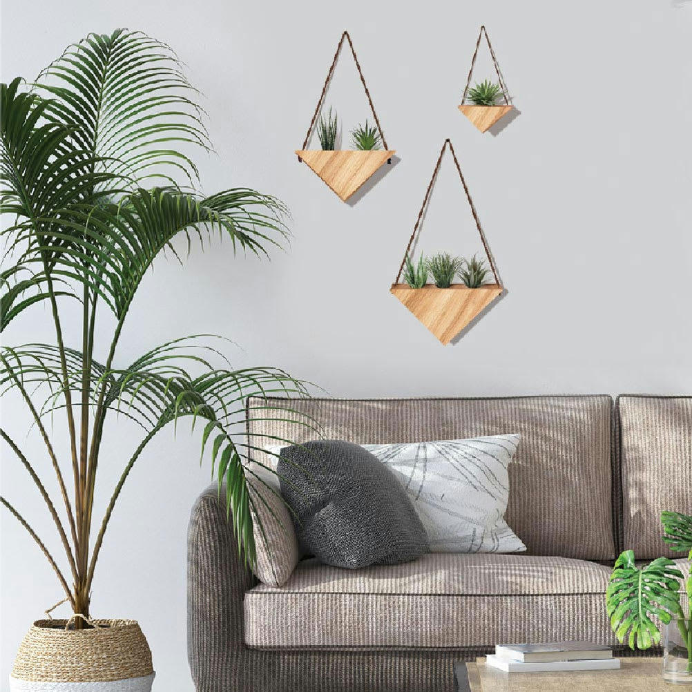 SUSPENSIONS BOIS - Autocollant mural suspensions en bois 70x20