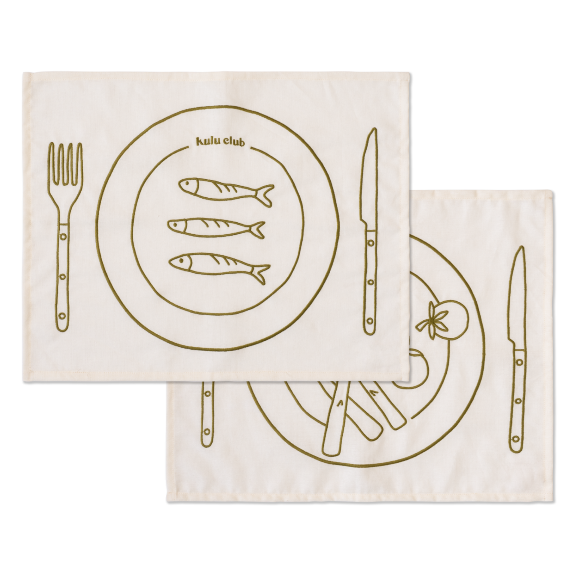 Kulu Club placemats - bistro borden - linnenmix - set van 2