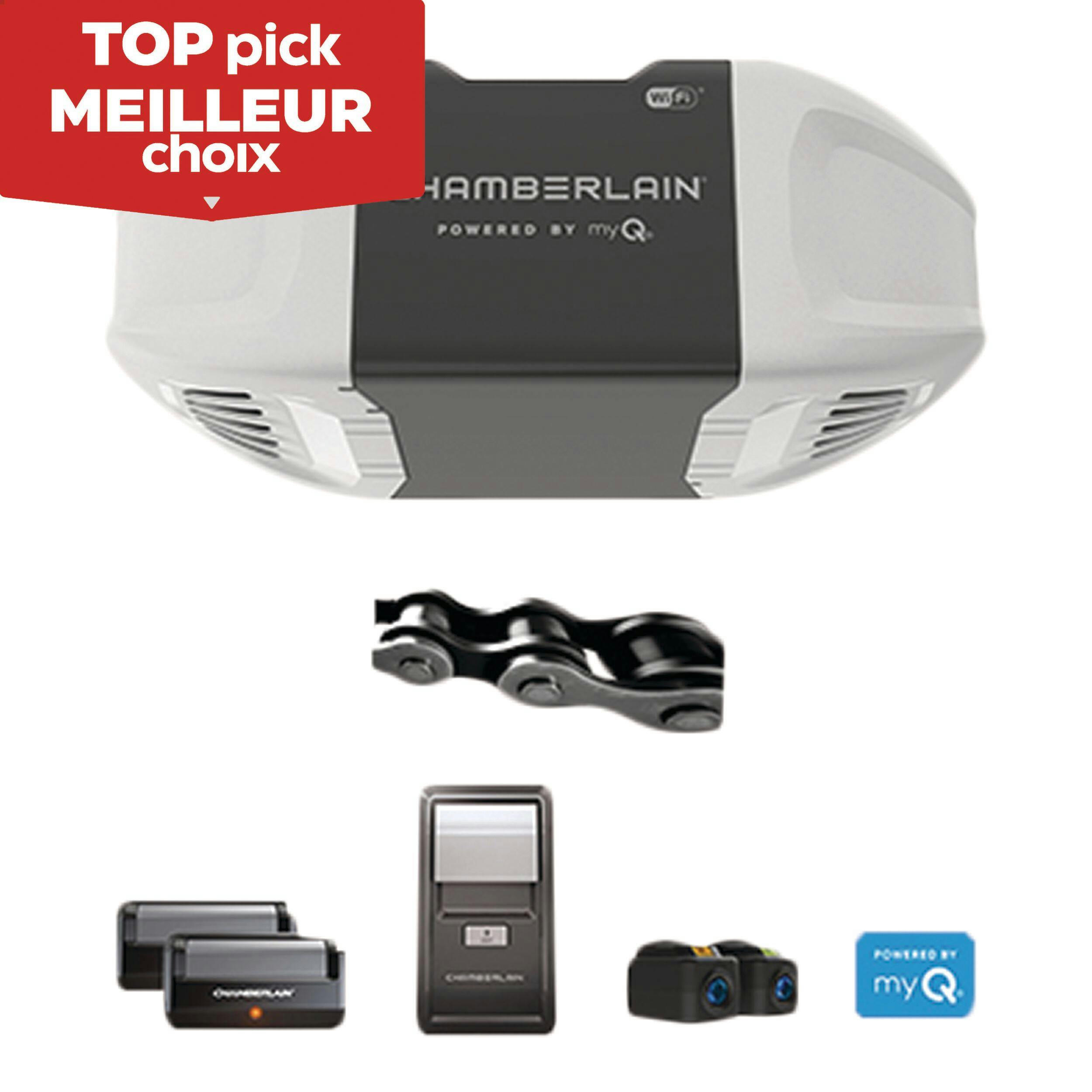 Chamberlain® C2405C 1/2-HP Chain Drive Garage Door Opener with Wi-Fi