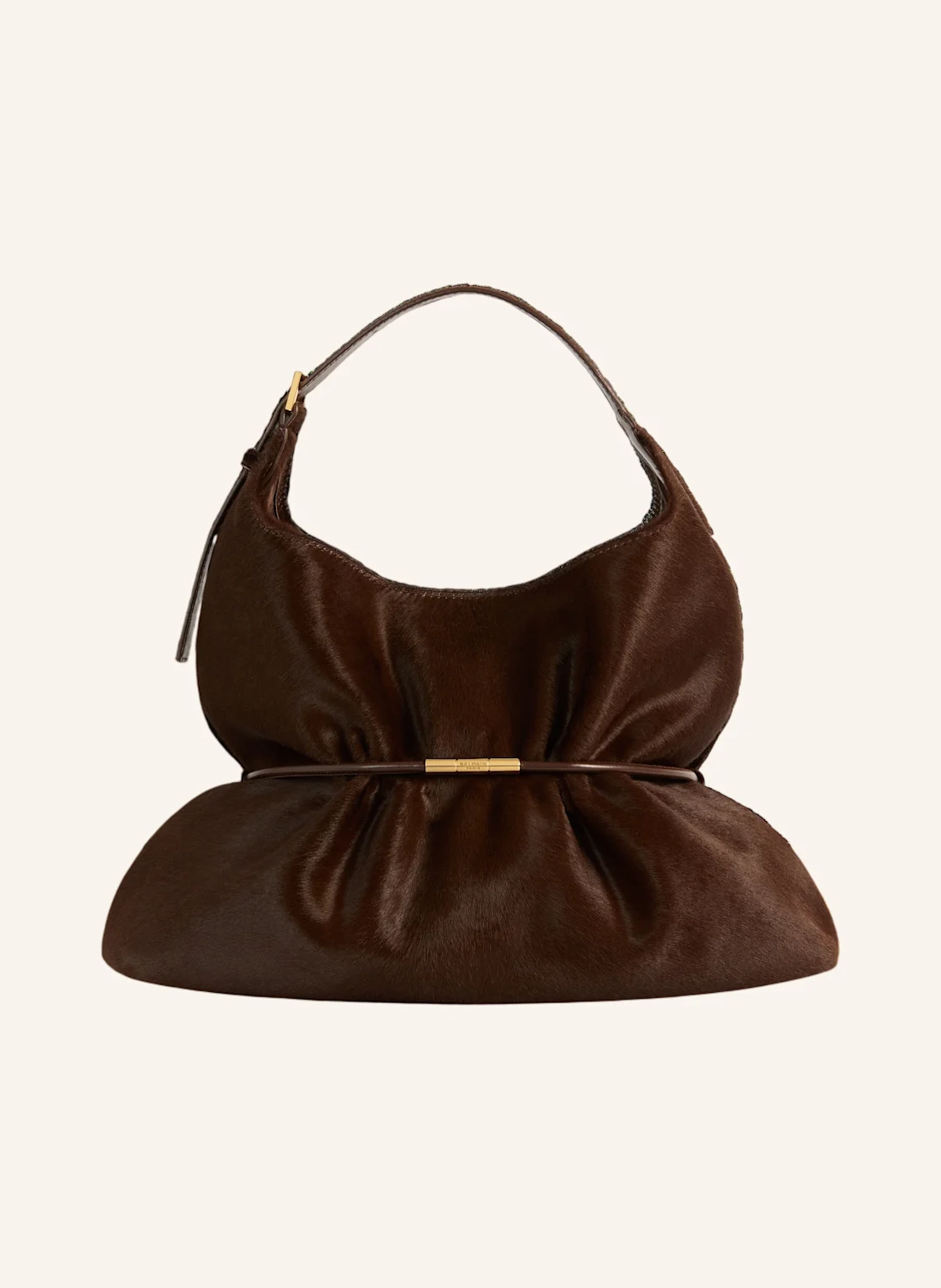 BALMAIN Mittelgroße Tasche SPHYNX aus flauschigem Leder