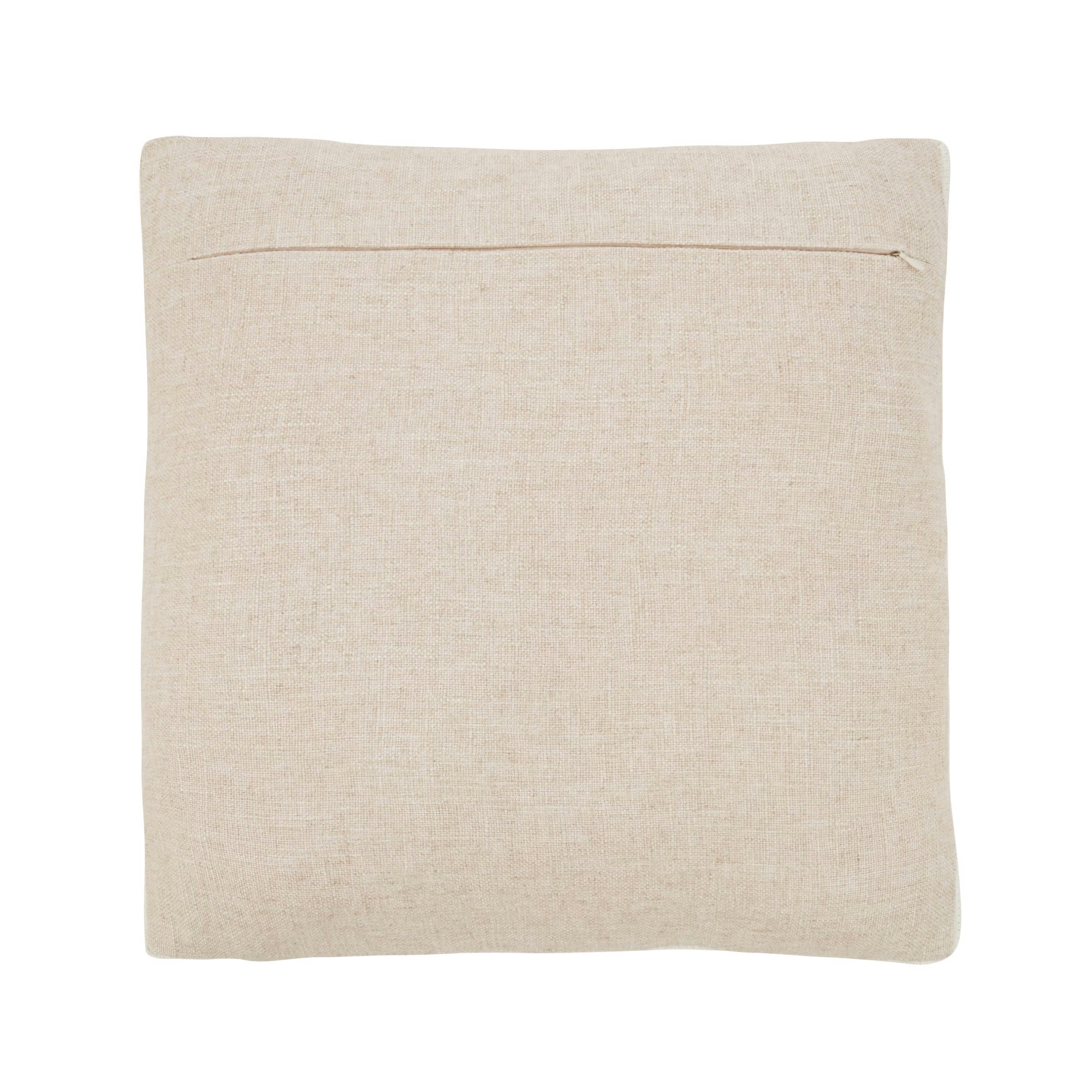 BERJA - Coussin tissé beige 45x45
