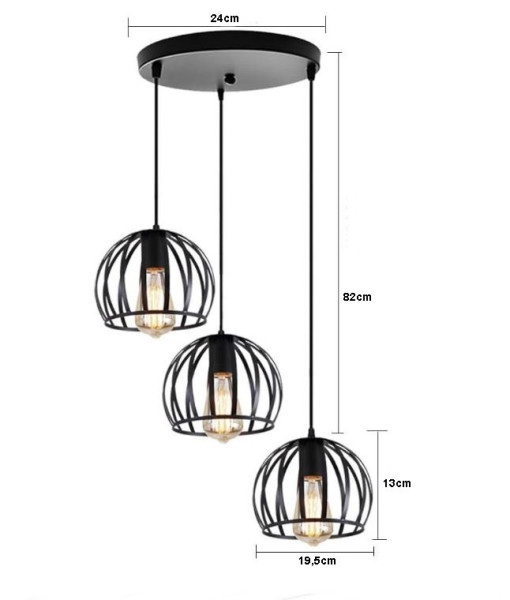 Lampa sufitowa metalowa loft k