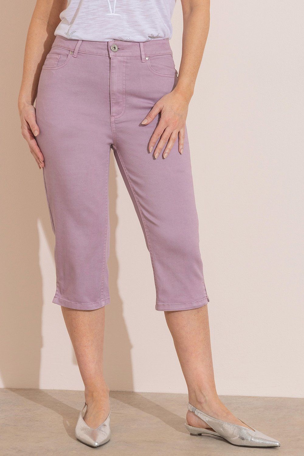 Klass. Cropped Stretch Cotton Blend Trousers