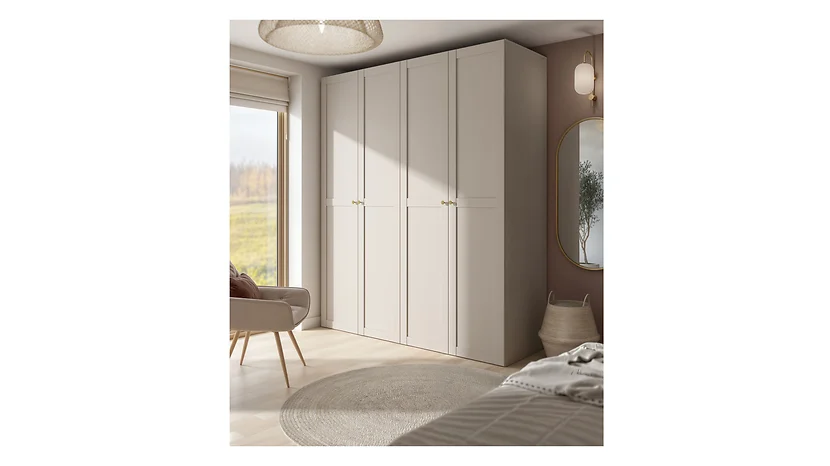 Szafa modułowa Flex 200 cm z 4 drzwiami kaszmir