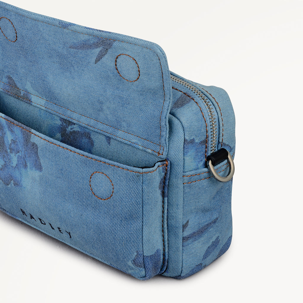 Eden Row - Denim - Small Ziptop Cross Body