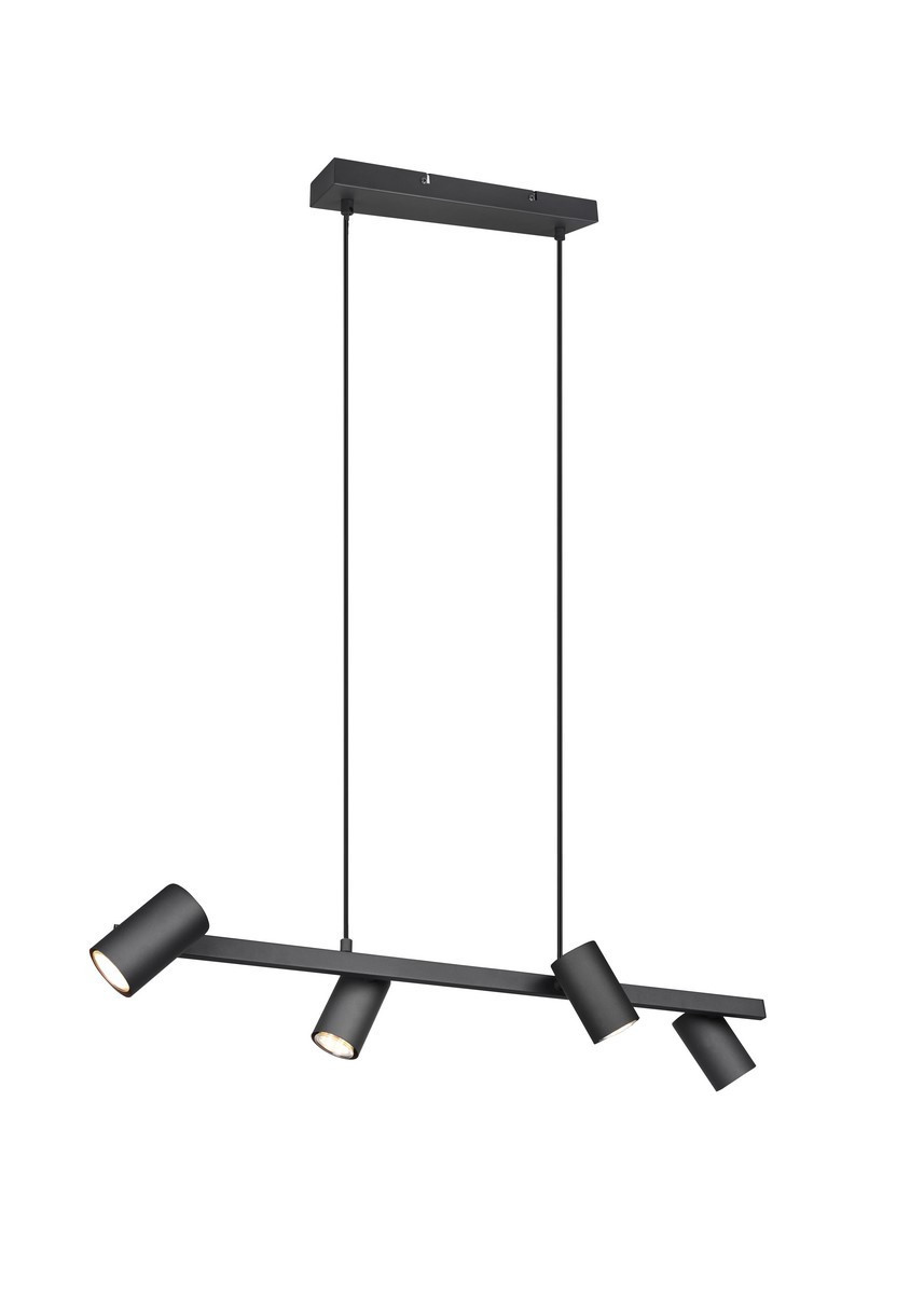Lampa wisząca czarna MARLEY 4xGU10x35W wym:150x80x80 Trio