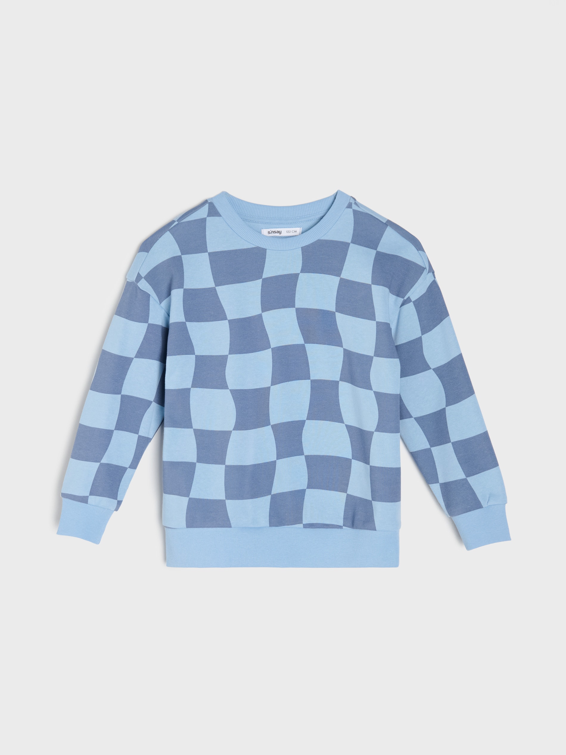 Bluza crewneck w kratę